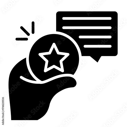 Star Feedback  Icon Element For Design	