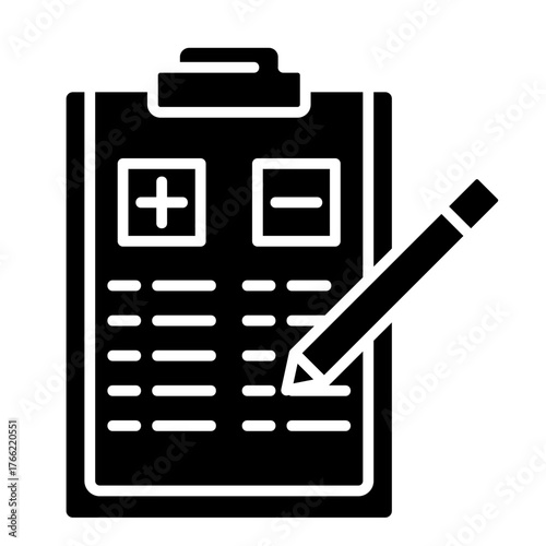 Checklist Review  Icon Element For Design	