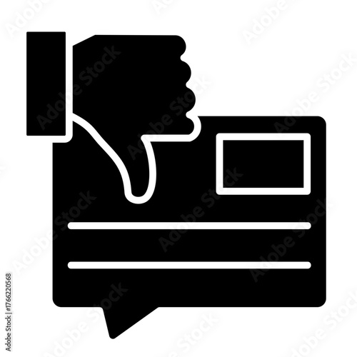 Dislike Feedback  Icon Element For Design	