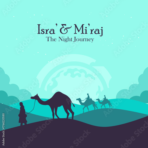 Islamic background vector isra miraj