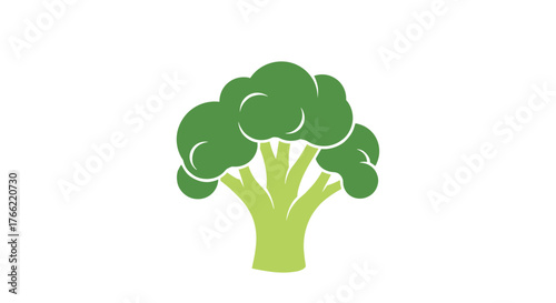 Stylized Broccoli Illustration: A Fresh and Healthy Vegetable Icon.