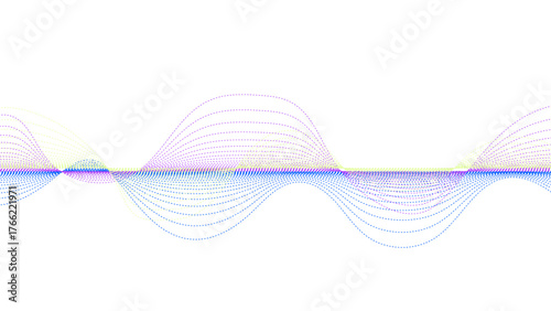 Abstract blue and gray sine wave illustration, Digital frequency and audio vector art.
