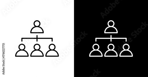 Organization White Icon Set Design