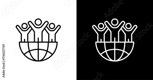 Together White Icon Set Design