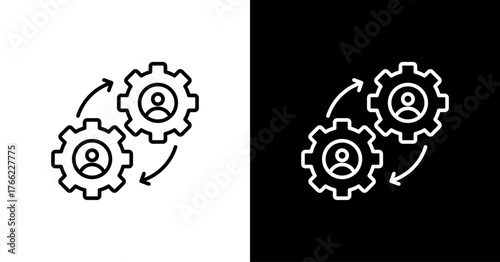 Team Dynamics White Icon Set Design