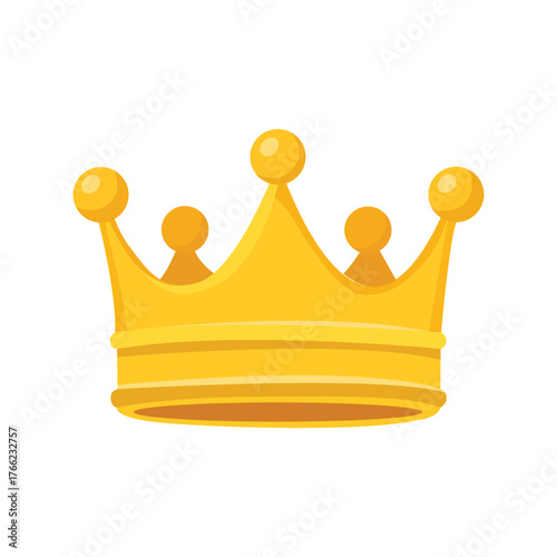 Simple golden crown, symbol of victory and royal power.