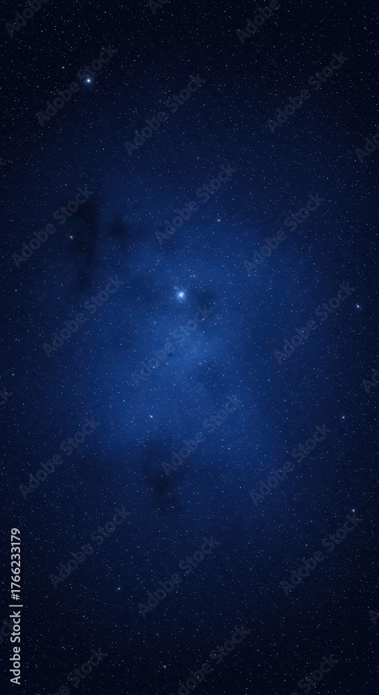 Fototapeta premium Deep indigo blue night sky backdrop filled with uncountable bright stars, representing the vastness of the universe and deep space ,galaxy ,abstract ,science fiction