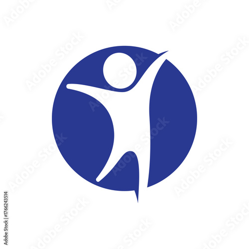 Abstract Human Figure Logo Design