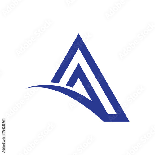 Attractive letter a logo illustration