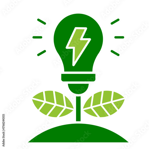 Renewable Energy Icon Element For Design
