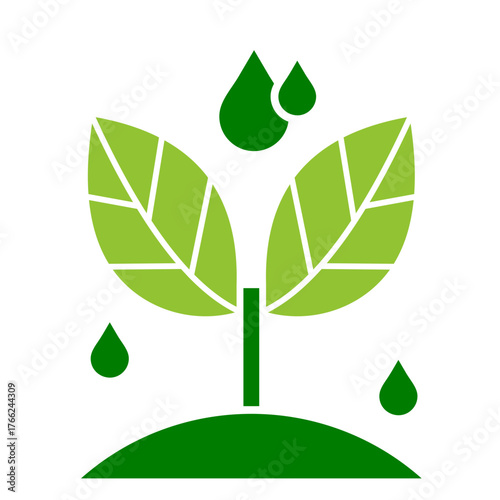 Sustainable Growth Icon Element For Design
