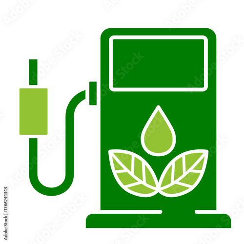 Biofuel Pump Icon Element For Design
