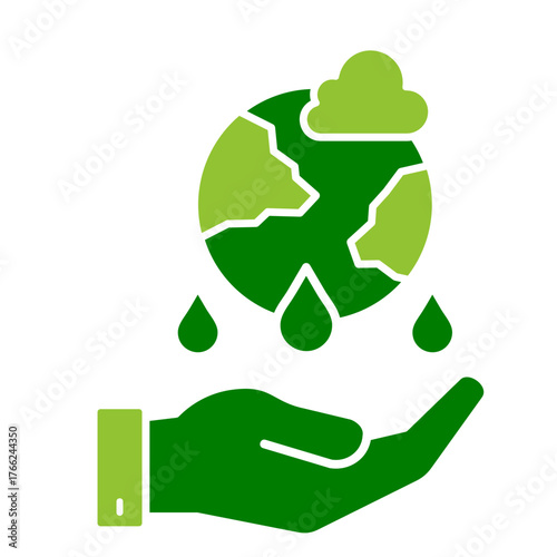 Save The Planet Icon Element For Design
