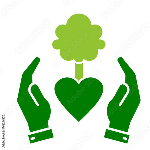 Environmental Care Icon Element For Design

