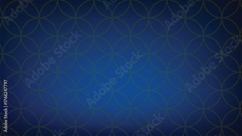 Deep Blue Gradient With Repeating Interlocking Circles Pattern abstract