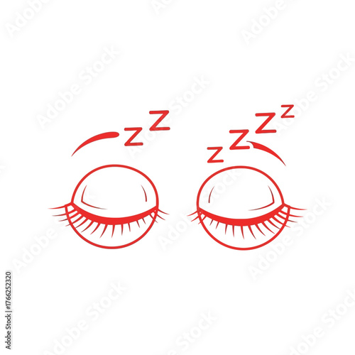 Dreamy sleepy eyes closed dreaming zzz floating bubbles resting peaceful relaxation concept vector