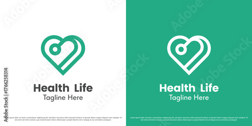 Health Clinic logo design vector icon. Silhouette of a health care provider. Simple medic minimalist modern icon symbol.