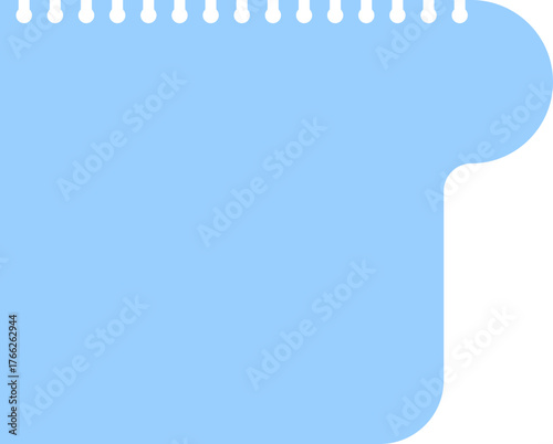 하늘색 스프링 노트 종이