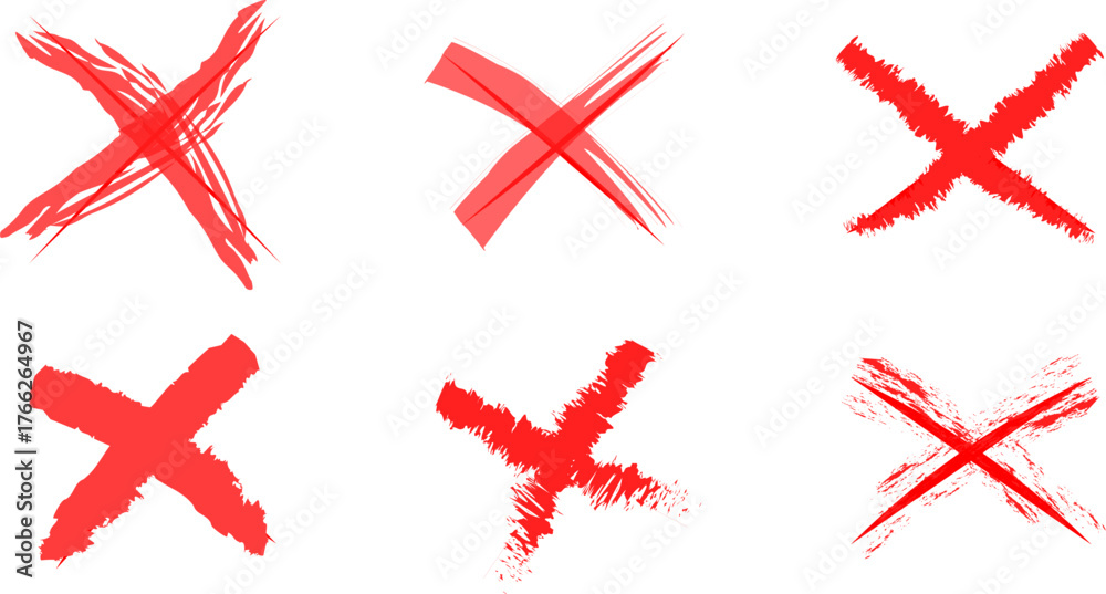 Obraz premium Abstract brush cross icons