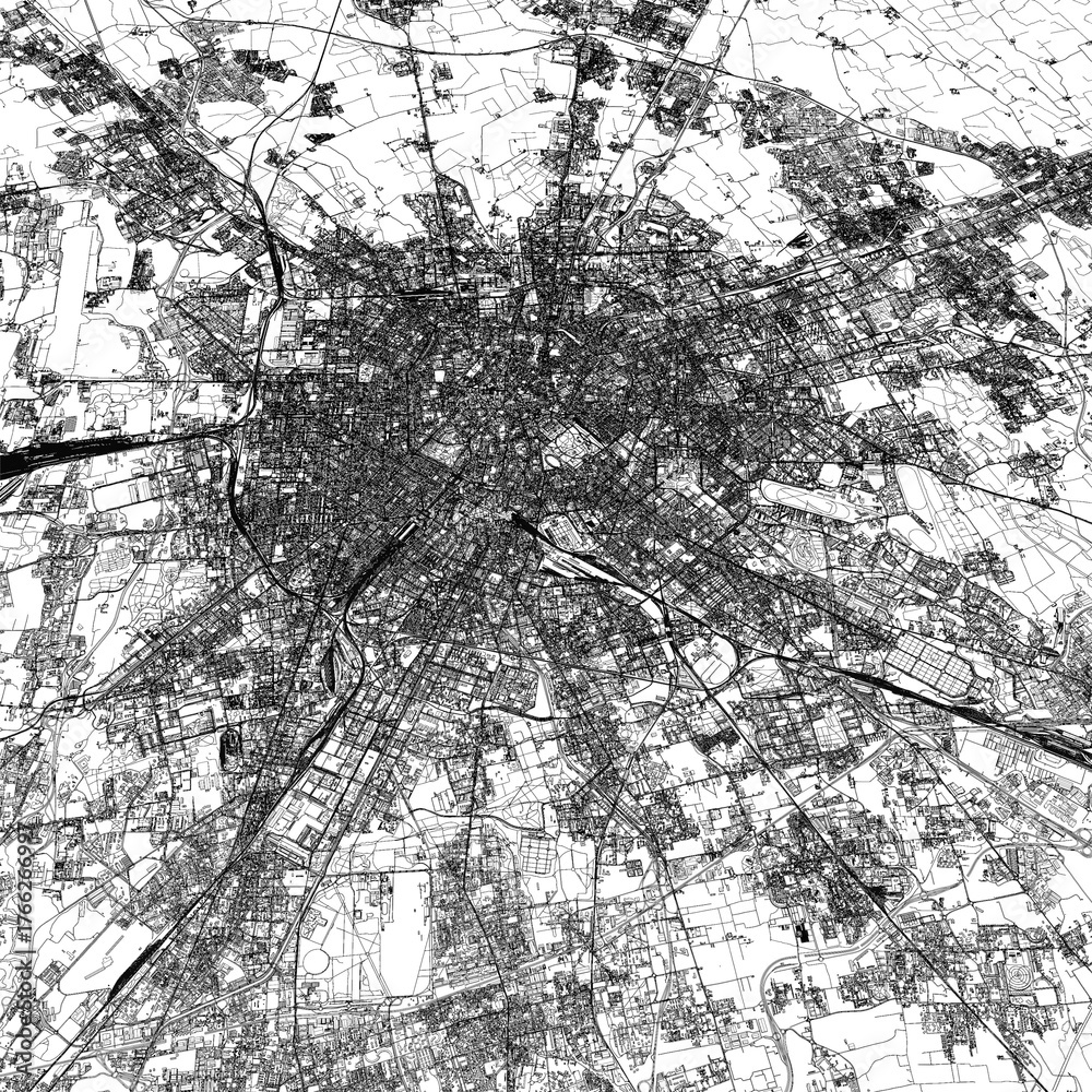 Fototapeta premium 3D illustration of city and urban in Milan Italy