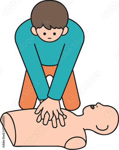  a man who does CPR