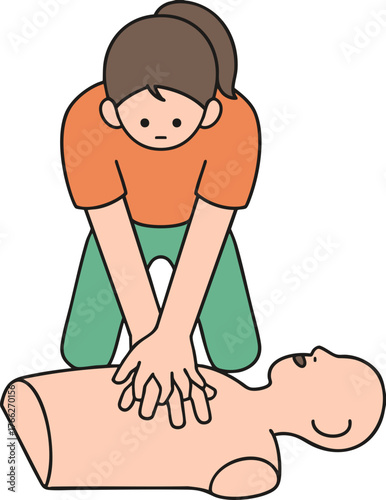 A woman who does CPR