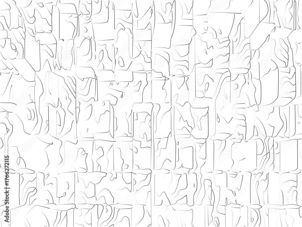 Fototapeta premium White background topography contour map with black curve lines. Abstract Topographic background. Geographic line map. Wavy pattern design.