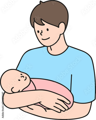father and baby