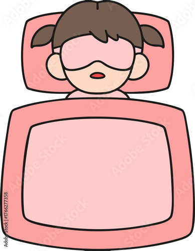 a sleeping girl