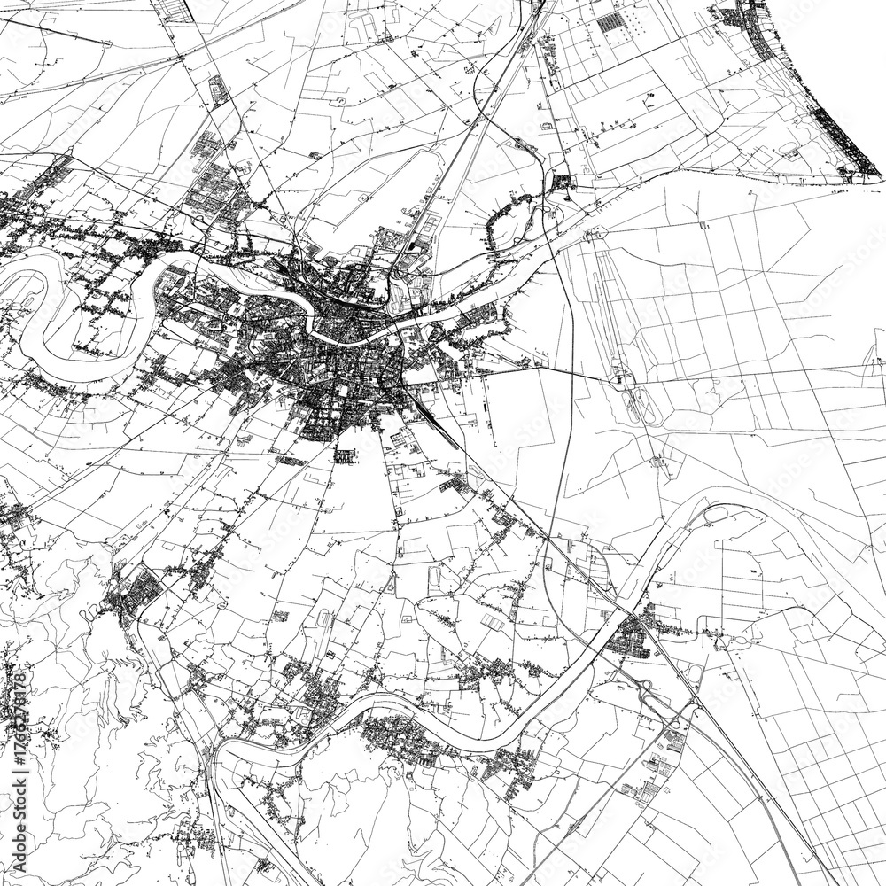 Fototapeta premium 3D illustration of city and urban in Pisa Italy