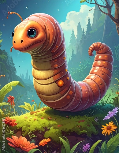Cute caterpillars crawl playfully with colorful bodies, soft textures, and charming movements in nature.