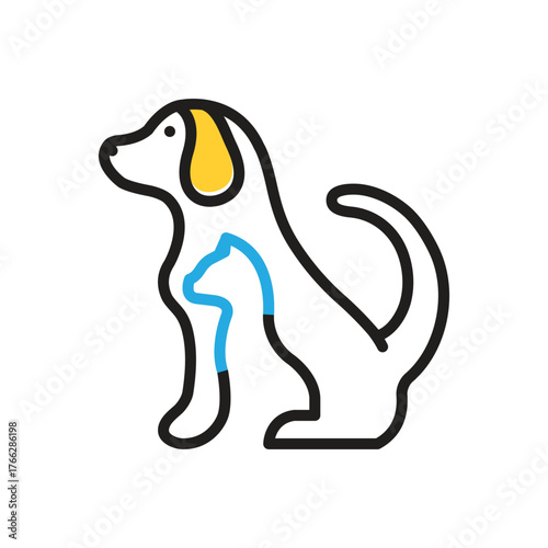 Multi color icon for pet