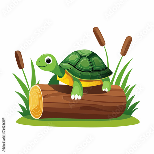 Turtle on a Log