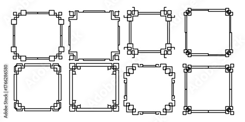 Set of Decorative Frames – Luxury chinese border Ornament Design