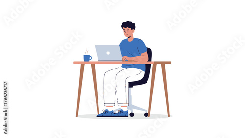 businessman working on laptop