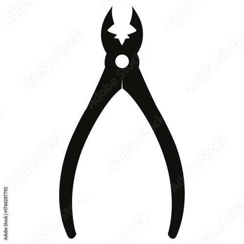 pliers on black background