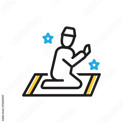Multi color icon for prayer