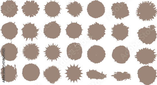 Colorful autumn leaves seamless pattern vector illustration set with vintage round sale banner design element