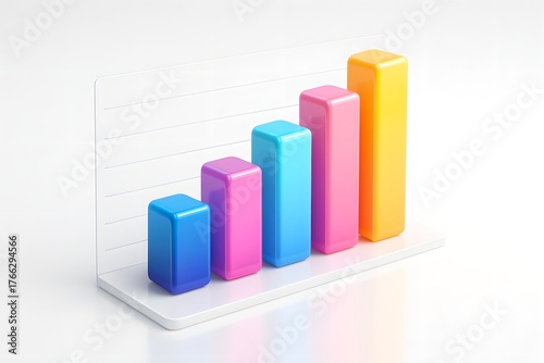 3D Bar Chart Infographic with Glossy Gradient Bars — Futuristic Business Analytics Visualization Free Download 3D Bar Chart Infographic with Glossy Gradient Bars — Futuristic Business Analytics Visualization - GFXLoad