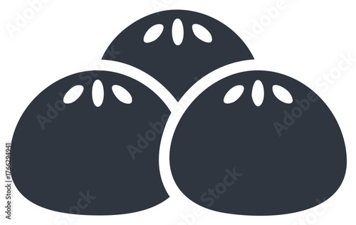 Steamed Buns Illustration Dumplings Dim Sum Asian Food Icon