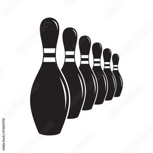 Bowling pins set sport game leisure activity fun recreation competition