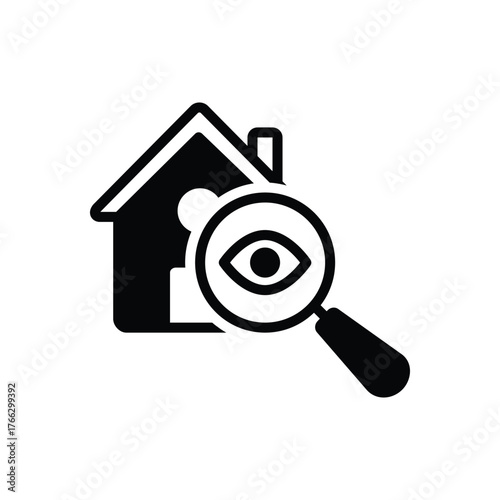 Black solid icon for visionary abode