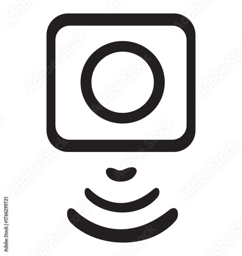 Sensors Icon for Smart IT Technology and Data Collection. Vector illustration.