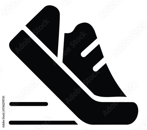 Shoes Icon in black. Vector illustration.