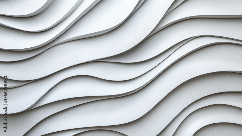 Obraz premium Textured waves create modern, elegant backdrop with soft curves and shadows