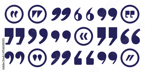 Collection of various quotation mark symbols and icons
