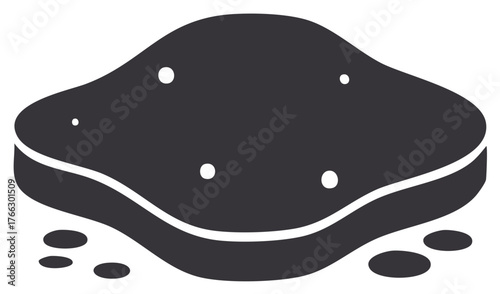 Stylized Silhouette of Amoeba or Microorganism, Depicting a Simple Single Cell Form
