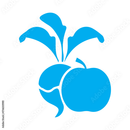 Beetroot and Apple Silhouette