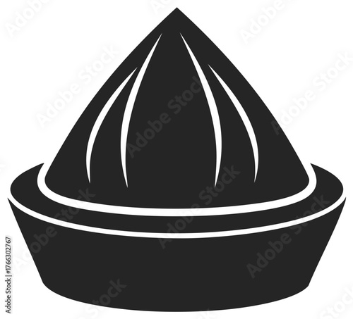 Modern Black and White Juicer Icon with Cone Shape for Culinary Design