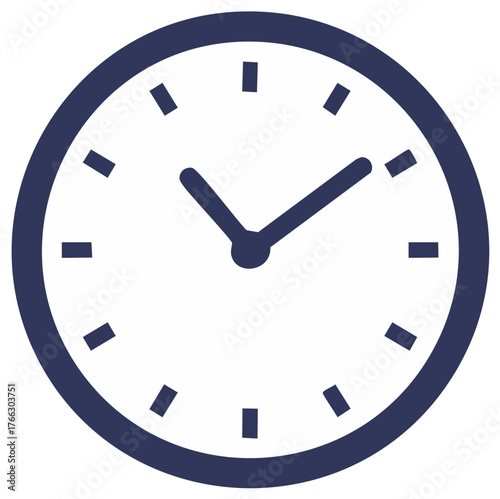 Indigo Clock Illustration Time Management Reminder Icon Punctuality Concept